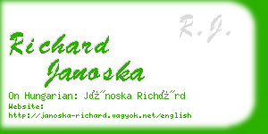 richard janoska business card